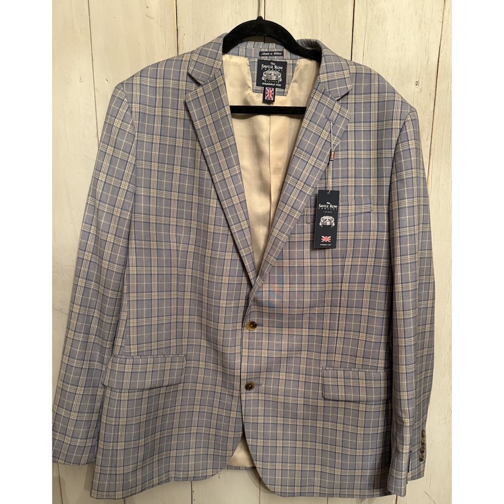The Saville Row Men's Single  Breasted 2 Buttons Bromley‎ Blazer 48L NWT 295$
